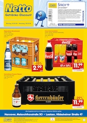 Coca Cola im Netto Marken-Discount Prospekt in Laatzen Aktueller Netto Marken-Discount Prospekt mit Coca Cola, "DER ORT, AN DEM DU IMMER AUSGEZEICHNETE PREISE FINDEST.", Seite 1