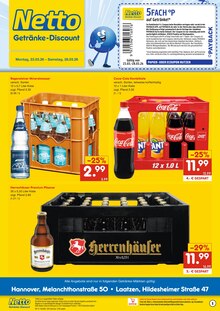 Cola im aktuellen Netto Marken-Discount Prospekt (Laatzen) Cola im Netto Marken-Discount Prospekt "DER ORT, AN DEM DU IMMER AUSGEZEICHNETE PREISE FINDEST." mit 2 Seiten (Laatzen)