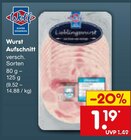 Wurst Aufschnitt im Angebot bei Netto Marken-Discount in Ahlen Wurst Aufschnitt Angebote von Wolf bei Netto Marken-Discount Ahlen für 1,19 €