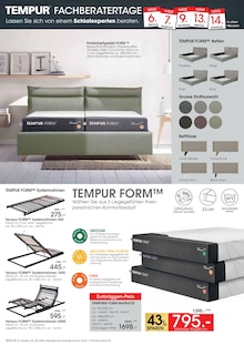 Matratze im Zurbrüggen Prospekt "TEMPUR FACHBERATERTAGE" mit 4 Seiten (Bremen)