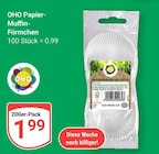 Papier-Muffin-Förmchen im Angebot bei GLOBUS in Rüsselsheim Papier-Muffin-Förmchen Angebote von OHO bei GLOBUS Rüsselsheim für 1,99 €