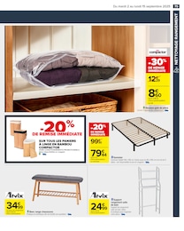 Prix et réduction Rangement Chaussures dans le prospectus Carrefour en cours Offre Rangement Chaussures dans le catalogue Carrefour du moment à la page 77