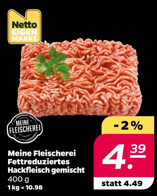 Meine Fleischerei Fettreduziertes Hackfleisch gemischt