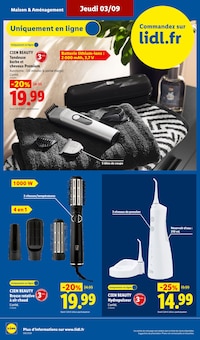 Promotion Luminaire dans le prospectus Lidl, valable du 03/09/2026 au 09/09/2026 Promo Luminaire dans le catalogue Lidl du moment à la page 38