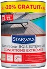 Promo Saturateur(d) extérieur haute protection terrasse en bois Incolore Starwax 5L +20 % gratuit à 54,90 € dans le catalogue Castorama à Créteil