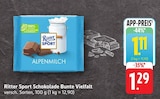 Schokolade Bunte Vielfalt Angebote von Ritter Sport bei EDEKA Reutlingen für 1,11 €