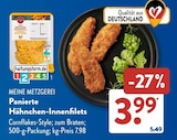 Panierte Hähnchen-Innenfilets von Meine Metzgerei im aktuellen ALDI SÜD Prospekt für 3,99 €