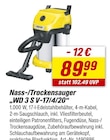 Aktuelle Staubsauger Angebote bei toom Baumarkt in Stuttgart Aktuelles Nass-/Trockensauger "WD 3 S V-17/4/20" Angebot bei toom Baumarkt in Stuttgart ab 89,99 €