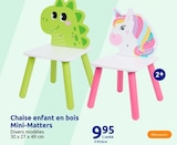 Chaise enfant en bois - Mini-Matters en promo chez Action Épinal à 9,95 €