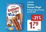 Schoko-Knusper-Riegel von Choceur für 1,79 € bei ALDI SÜD im Angebot Schoko-Knusper-Riegel von Choceur im aktuellen ALDI SÜD Prospekt