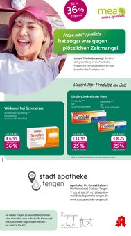 Aktueller mea - meine apotheke Prospekt "Unsere Juli-Angebote" für Tengen Aktueller mea - meine apotheke Prospekt für Tengen mit Seiten