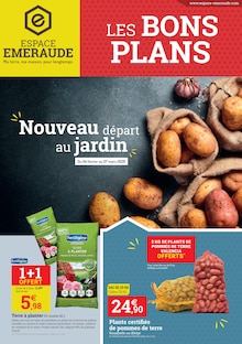 Catalogue Espace Emeraude à Guénin cette semaine, valable du 04/02/2026 au 07/03/2026 Prospectus Espace Emeraude à Guénin, "Nouveau départ au jardin", 4 pages de promos valables du 04/02/2026 au 07/03/2026