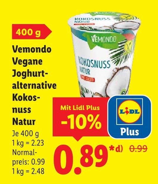 Vegane Joghurtalternative Kokosnuss Natur
