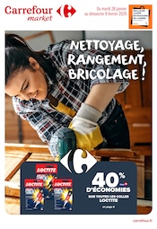 Prospectus Carrefour Market à Baraqueville, "NETTOYAGE, RANGEMENT, BRICOLAGE !", 22 pages de promos valables du 28/01/2025 au 09/02/2025