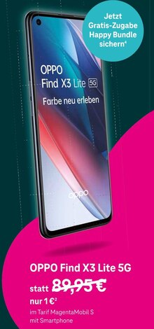 Find X3 Lite 5G Angebot in Bad Grönenbach, Allgäu im aktuellen Prospekt bei Telekom Shop in Bad Grönenbach, Allgäu