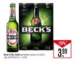 Pils oder Gold Angebote von Beck's bei Marktkauf Esslingen für 3,99 €