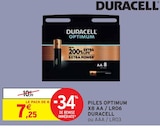 Piles optimum X8 AA / LR06 - Duracell en promo chez Intermarché Saint-Denis à 7,25 €