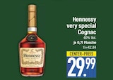 Weinbrand im EDEKA Prospekt very special Cognac von Hennessy im aktuellen EDEKA Prospekt für 29,99 €