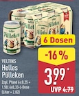 Helles Pülleken im Angebot bei ALDI Nord in Norderstedt Helles Pülleken Angebote von VELTINS bei ALDI Nord Norderstedt für 3,99 €