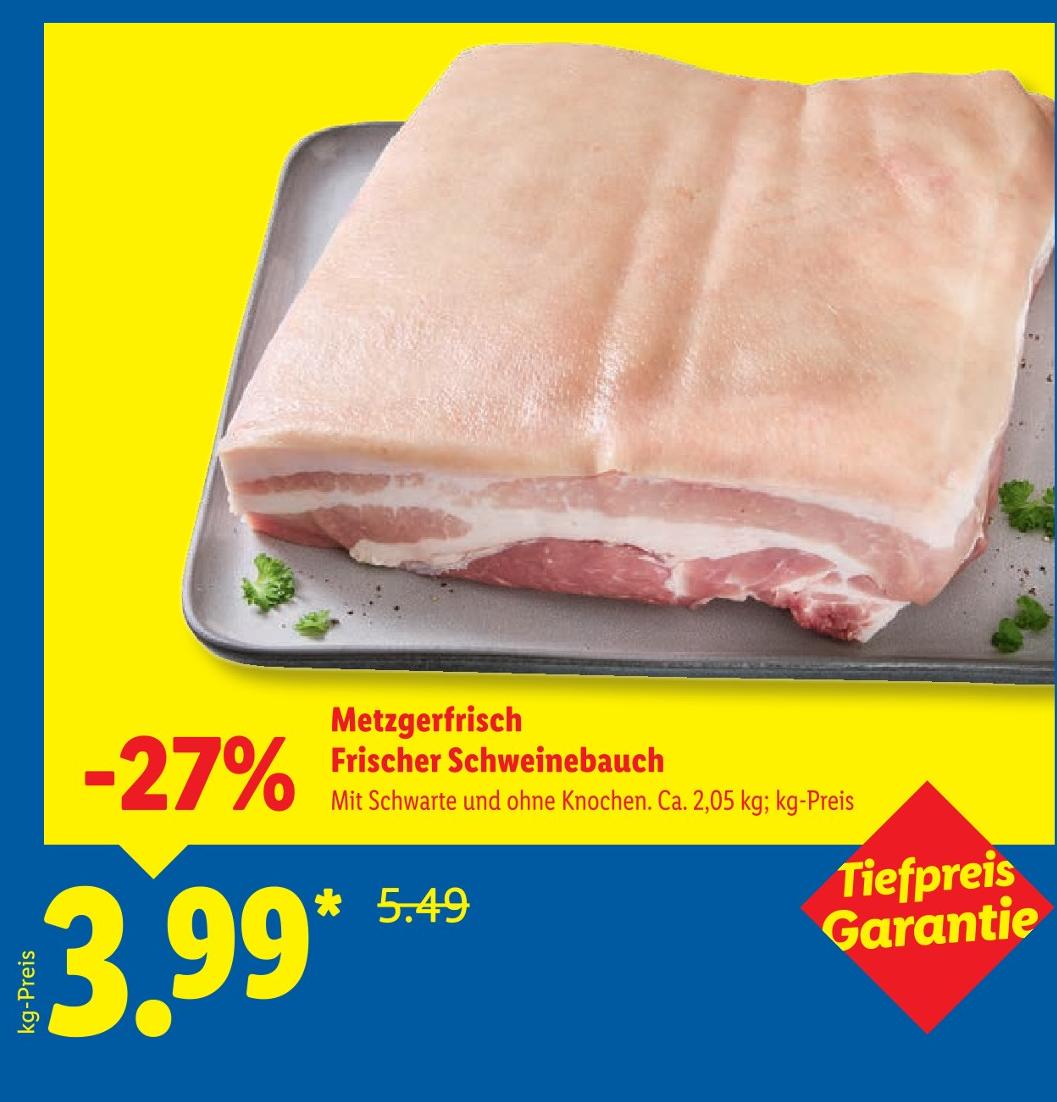 Metzgerfrisch Frischer Schweinebauch