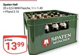 Spaten Hell im Angebot bei GLOBUS in Halle Spaten Hell Angebote von Spaten München bei GLOBUS Halle für 13,99 €