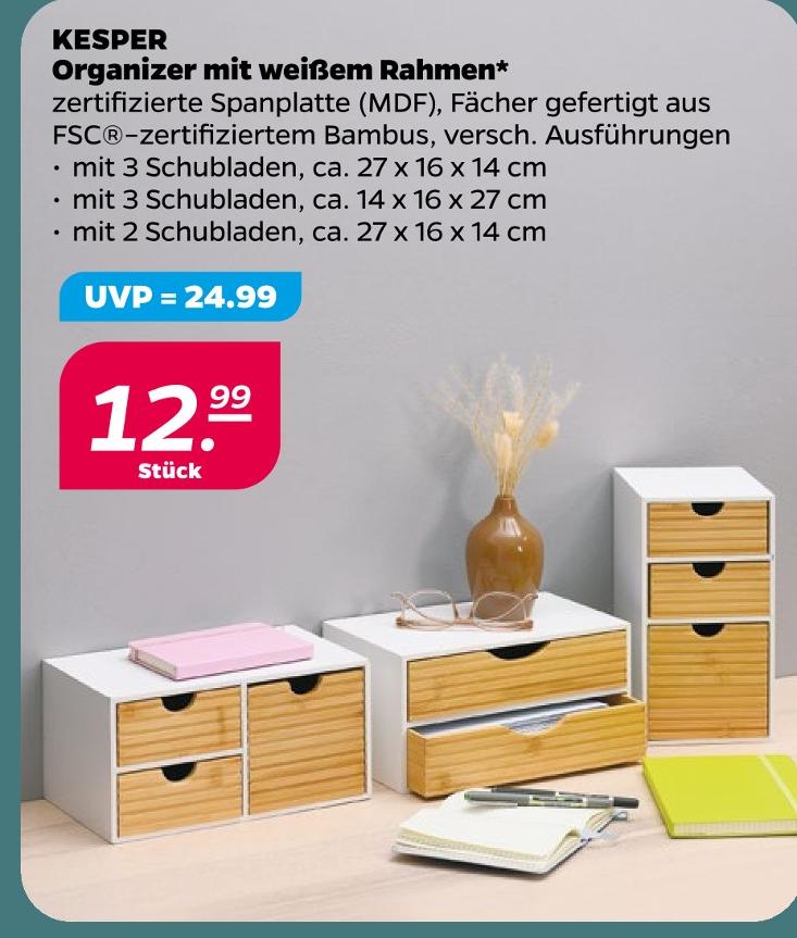 Organizer mit weißem Rahmen