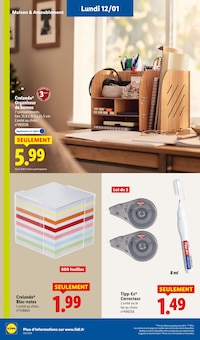 Promotion Stylo dans le prospectus Lidl, valable du 08/01/2026 au 14/01/2026 Promo Stylo dans le catalogue Lidl du moment à la page 64