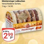 Lebkuchen Angebote von Meistersinger bei GLOBUS Neubrandenburg für 2,99 €