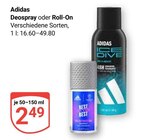 Deospray Angebote von Adidas bei GLOBUS Zwickau für 2,49 €
