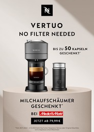 Nespresso Prospekt: Vertuo - No Filter Needed, 3 Seiten, 28.11.2022 - 05.12.2022