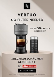 Aktueller Nespresso Rednitzhembach Prospekt "Vertuo - No Filter Needed" mit 3 Seiten