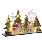 Décoration lumineuse rennes et sapins dans le catalogue Maxi Bazar