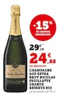 Champagne AOP Extra Brut Grande Reserve Bio - Nicolas Feuillatte en promo chez Super U Villefontaine à 24,80 €