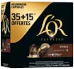 CAPSULES ESPRESSO FORZA INTENSITÉ 9 - L'OR en promo chez Intermarché CAPSULES ESPRESSO FORZA INTENSITÉ 9 - L'OR dans le catalogue Intermarché
