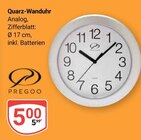Quarz-Wanduhr im Angebot bei GLOBUS in Speyer Quarz-Wanduhr Angebote von PREGOO bei GLOBUS Speyer für 5,99 €