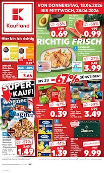 Kaufland Grevenbroich Prospekt der aktuellen Woche, gültig von 18.06.2026 bis 24.06.2026 Aktueller Kaufland Grevenbroich Prospekt "Hier bin ich richtig" mit 56 Seiten