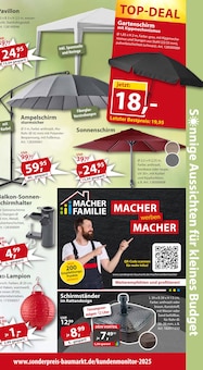Sonnenschirm im Sonderpreis Baumarkt Prospekt "... da, wo die kleinen Preise Party machen!" mit 20 Seiten (Bielefeld)