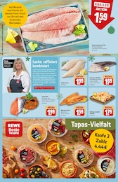 Lachsfilet Angebot im aktuellen REWE Prospekt auf Seite 9