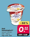 Sahnejoghurt von Zott im aktuellen Netto mit dem Scottie Prospekt für 0,44 €