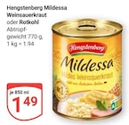 Mildessa Weinsauerkraut Angebote von Hengstenberg bei GLOBUS Amberg für 1,49 €