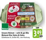 Aktuelle Eier Angebote bei EDEKA in Freiburg (Breisgau) Aktuelles Unsere Heimat – echt & gut Bio Bioland-Eier Huhn & Hahn Angebot bei EDEKA in Freiburg (Breisgau) ab 3,49 €