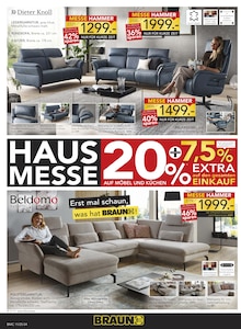 Couch im aktuellen BRAUN Möbel-Center Prospekt (Reutlingen) Couch im BRAUN Möbel-Center Prospekt "HAUSMESSE" mit 20 Seiten (Reutlingen)
