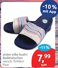 Badelatschen von alster elbe budni für 7,99 € bei budni im Angebot Badelatschen von alster elbe budni im aktuellen budni Prospekt