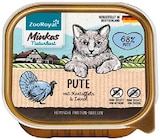 Minkas Naturkost Katzennahrung Pute mit Kartoffeln & Zucchini im Angebot bei REWE in Albstadt Minkas Naturkost Katzennahrung Pute mit Kartoffeln & Zucchini Angebote von ZooRoyal bei REWE Albstadt für 0,79 €