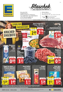 EDEKA Prospekt der Woche "Aktuelle Angebote" Seite 1, 23.02.2026 bis 28.02.2026 für Grevenbroich Aktueller EDEKA Prospekt "Aktuelle Angebote" Seite 1 von 24 Seiten für Grevenbroich
