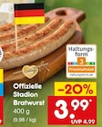 Aktuelles Offizielle Stadion Bratwurst Angebot bei Netto Marken-Discount in Stuttgart ab 3,99 €