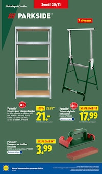 Promotion Perceuse dans le prospectus Lidl, valable du 20/11/2025 au 26/11/2025 Promo Perceuse dans le catalogue Lidl du moment à la page 52