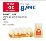Shots gingembre / pomme x 10 - SO NATURAL dans le catalogue Costco