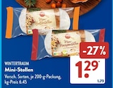Mini-Stollen Angebote von Wintertraum bei ALDI SÜD Aalen für 1,29 €