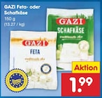 Feta- oder Schafkäse Angebote von GAZi bei Netto Marken-Discount Darmstadt für 1,99 €